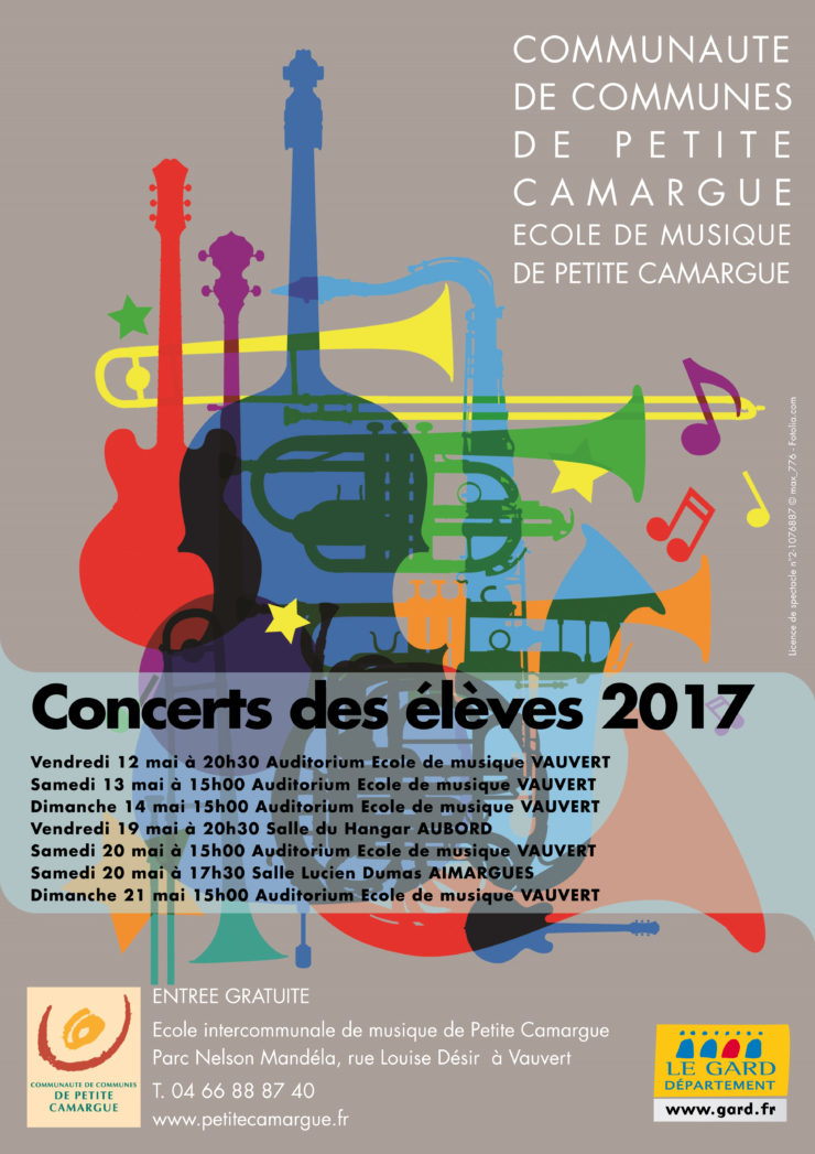 affiche concert des élèves 2017