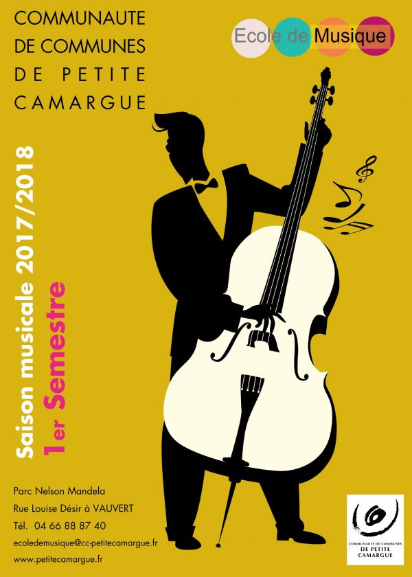 affiche saison musicale 2017/2018 école de musique de petite camargue