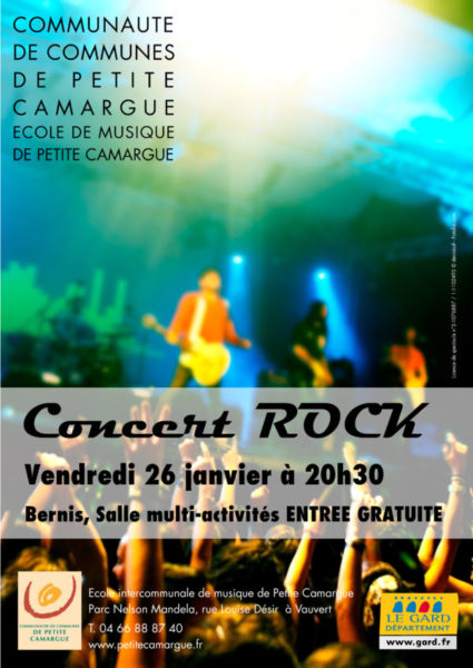 affiche concert rock à Bernis